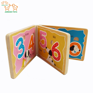#80146 Wooden Educational Baby Children′s Number Wooden Puzzle Book